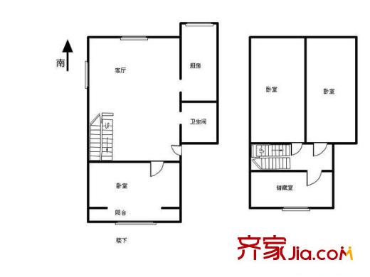 蓮安里戶型圖戶型圖 3室1廳1衛(wèi)1廚
