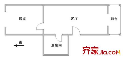 蓮安里 1室 戶型圖