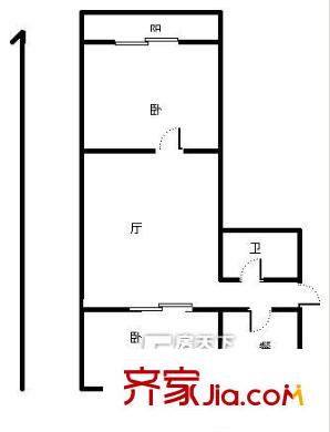 航天北里戶型圖戶型圖 2室1廳1衛(wèi)1廚