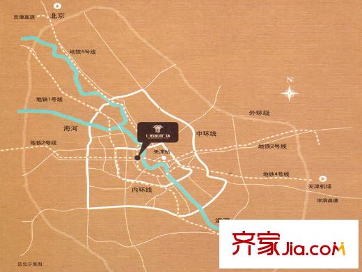 仁恒海河廣場交通圖