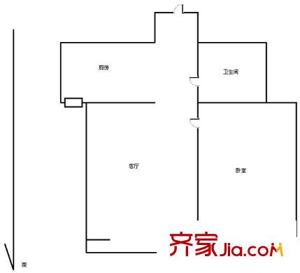 盛和家園戶型圖戶型圖 1室1廳1衛(wèi)1廚