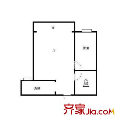 盛和家園戶型圖戶型圖 1室1廳1衛(wèi)1廚