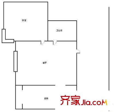 盛和家園戶型圖戶型圖 1室1廳1衛(wèi)1廚