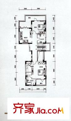 招商鉆石山別墅戶型圖LT二層戶型圖 6室3廳4衛(wèi)1廚