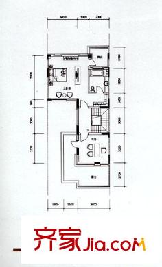 招商鉆石山別墅戶型圖TH2三層戶型圖 6室2廳4衛(wèi)1廚
