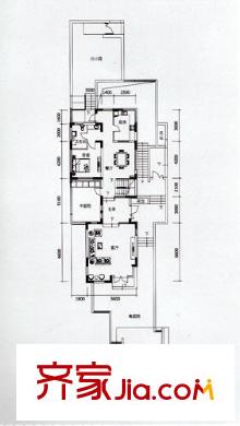 招商鉆石山別墅戶型圖LT一層戶型圖 6室3廳4衛(wèi)1廚