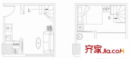 御晖苑户型图1室1厅户型图 1室1厅1卫1厨