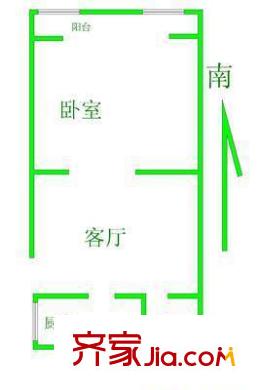 源德里戶型圖戶型圖 1室1廳1衛(wèi)1廚