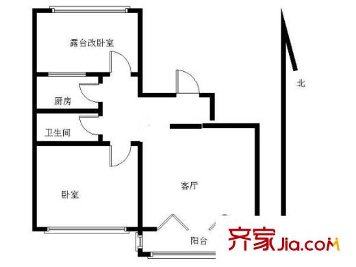 嘉泰花園 1室 戶型圖