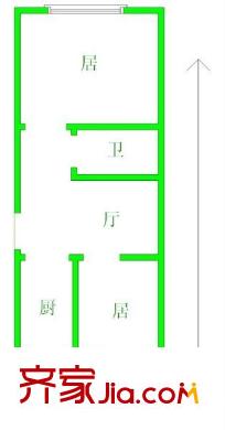 幸福北里戶型圖戶型圖 2室1廳1衛(wèi)1廚