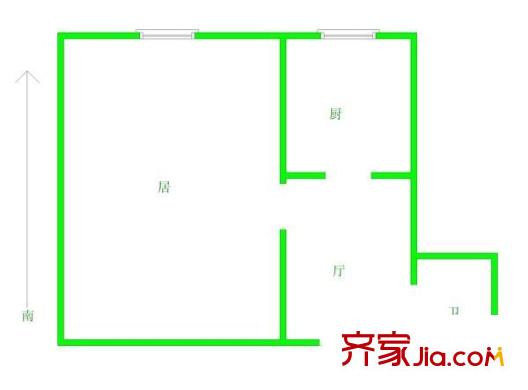幸福北里戶型圖戶型圖 1室1廳1衛(wèi)1廚