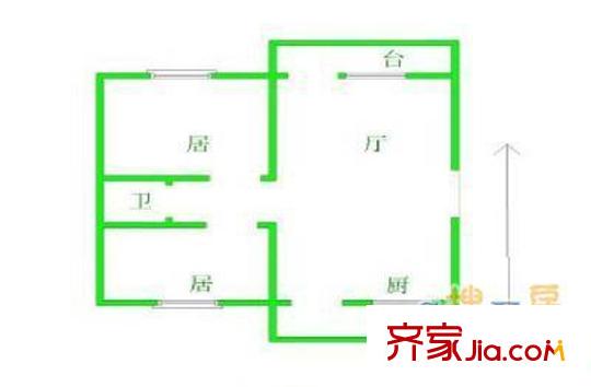 市政樓?河?xùn)|區(qū)戶(hù)型圖戶(hù)型圖 2室1廳1衛(wèi)1廚