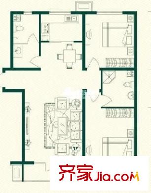 南江小區(qū)戶型圖戶型圖 2室1廳1衛(wèi)1廚