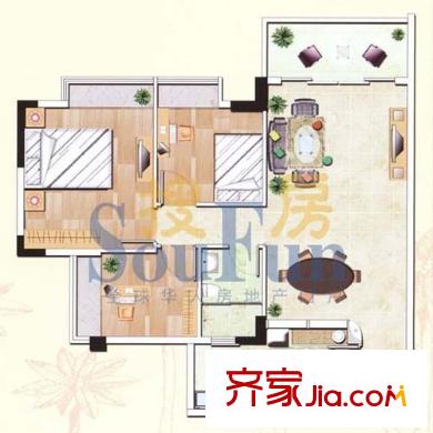 汇友苑户型图3室2厅户型图 3室2厅1卫1厨