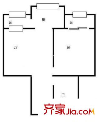 佳欣里戶型圖戶型圖 1室1廳1衛(wèi)1廚