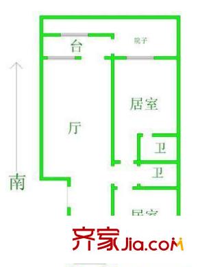 興泰園戶型圖戶型圖 2室1廳2衛(wèi)1廚
