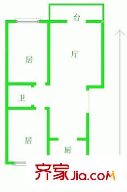 蓬仁園戶型圖戶型圖 2室2廳1衛(wèi)1廚