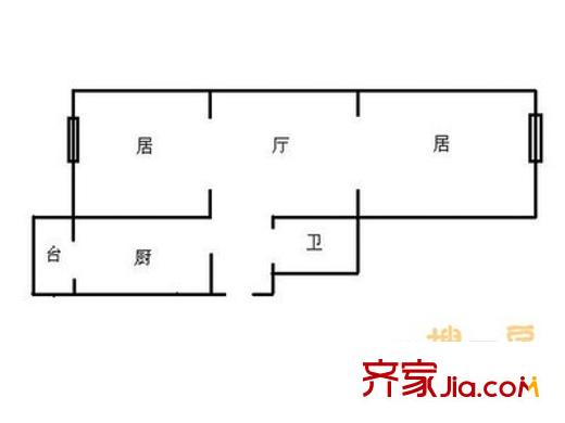 興泰園戶型圖戶型圖 2室1廳1衛(wèi)1廚
