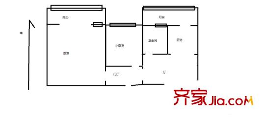 林苑東里 2室 戶型圖