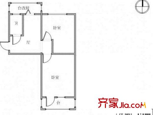 林苑東里 2室 戶型圖