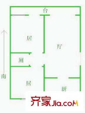 林苑東里戶型圖戶型圖 2室1廳1衛(wèi)1廚