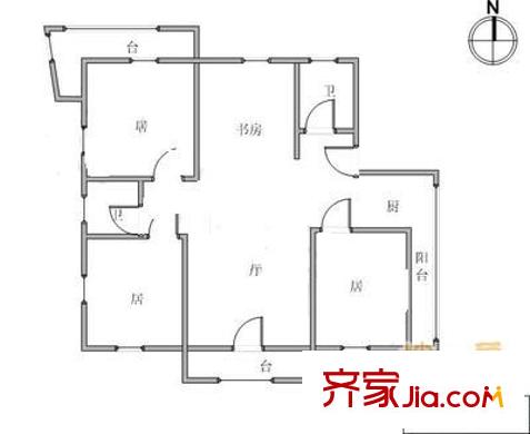 馨名園戶型圖戶型圖 4室1廳1衛(wèi)1廚