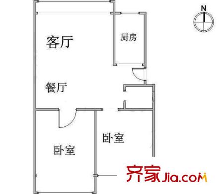馨名園戶型圖戶型圖 2室2廳1廚