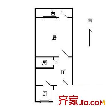 大生里戶型圖戶型圖 1室1廳1衛(wèi)1廚