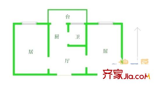 林苑北里戶型圖戶型圖 2室1廳1衛(wèi)1廚