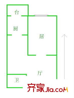 麗景勝和園戶型圖 戶型圖 1室1廳1衛(wèi)1廚