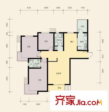 天房峰閣戶型圖8號樓C戶型-[轉(zhuǎn)換] 3室2廳2衛(wèi)1廚