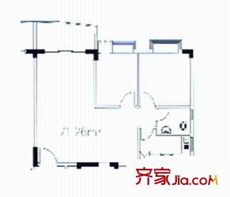 新燕花园两房户型图