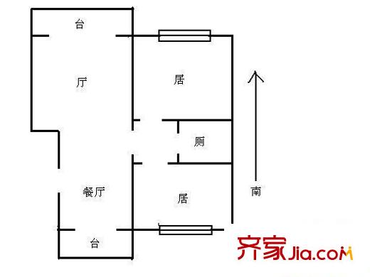 康華里戶型圖戶型圖 2室1廳1衛(wèi)1廚