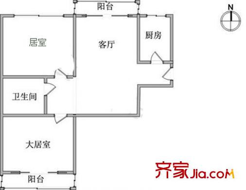 康華里戶型圖戶型圖 2室1廳1衛(wèi)1廚
