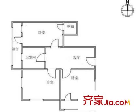 康華里戶型圖戶型圖 3室1廳1衛(wèi)1廚