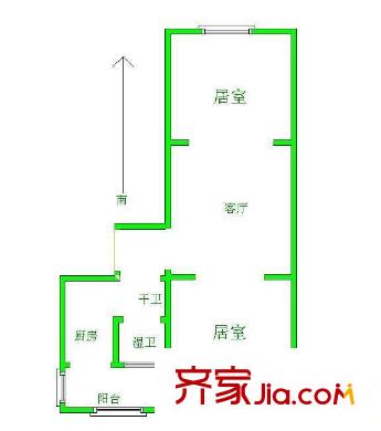 康華里戶型圖戶型圖 2室1廳2衛(wèi)1廚
