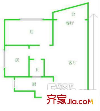 天?；ㄕZ軒戶型圖戶型圖 2室