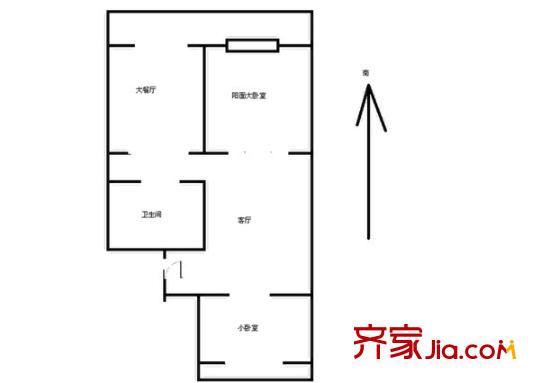 嘉華小區(qū)戶型圖戶型圖 2室2廳1衛(wèi)1廚