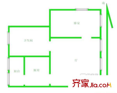 天?；ㄕZ軒戶型圖戶型圖 1室
