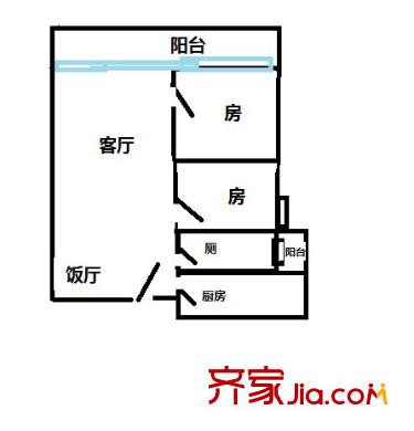 翠屏瀚宇贵都 3室 户型图