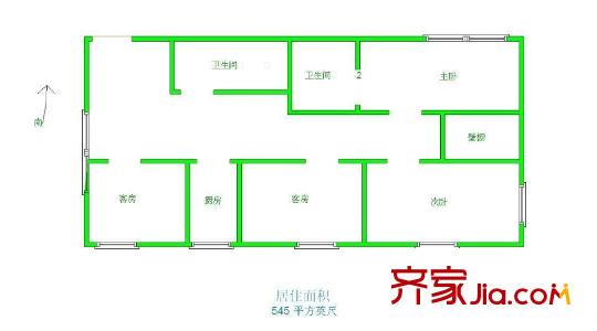 金谷園戶型圖戶型圖 4室2廳2衛(wèi)1廚