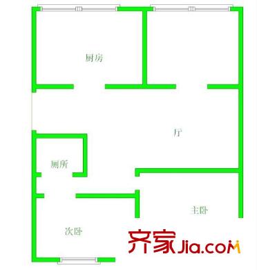 金谷園戶型圖戶型圖 3室1廳1衛(wèi)1廚