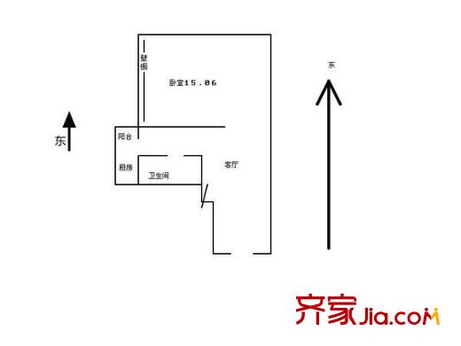 懷遠里戶型圖戶型圖 1室1廳1衛(wèi)1廚