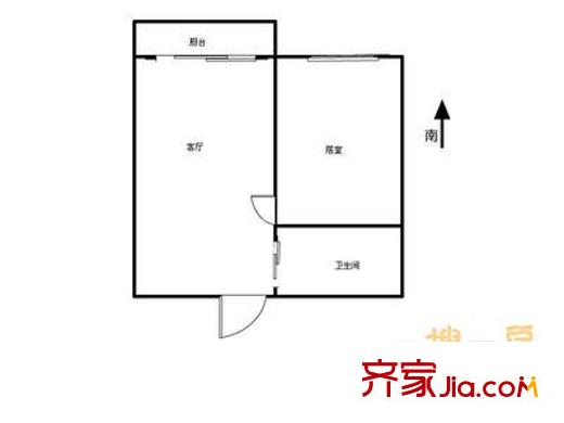 懷遠里戶型圖戶型圖 1室1廳1衛(wèi)1廚