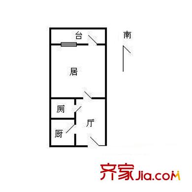 懷遠里戶型圖戶型圖 1室1廳1衛(wèi)1廚