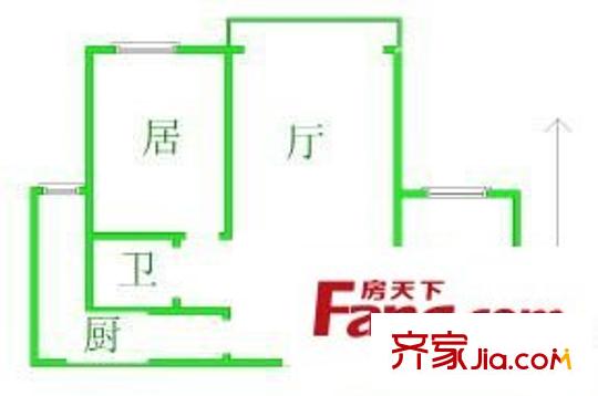 天保星緣軒戶(hù)型圖戶(hù)型圖 2室1廳1衛(wèi)1廚