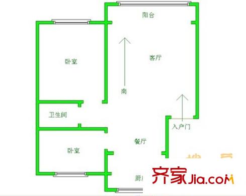天保星緣軒戶(hù)型圖戶(hù)型圖 2室2廳1衛(wèi)1廚