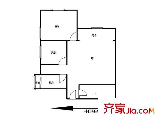 天華里戶型圖戶型圖 2室1廳1衛(wèi)1廚