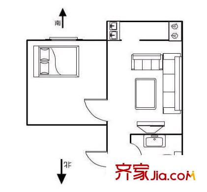 萊茵春天戶型圖戶型圖 1室1廳1衛(wèi)1廚