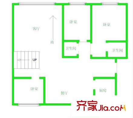 天保朗月軒戶(hù)型圖 戶(hù)型圖 3室3廳3衛(wèi)1廚